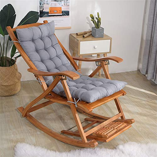 XFXDBT Coussin De Chaise Longue Soutien du Haut du Dos, Extra Large et Épais pour Fauteuil Relax, Bain De Soleil, Rocking Chair, Jardin - Gris 40x110cm