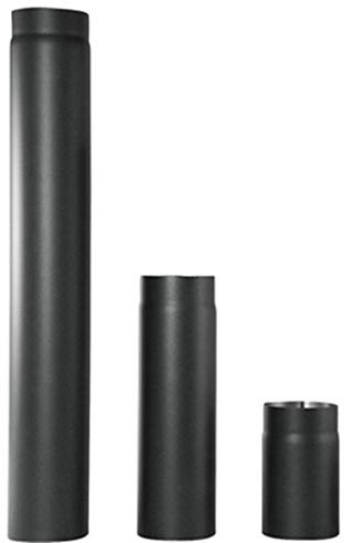 Ofenrohr Rauchrohr Kaminrohr Stahlrohr Abgasrohr Senotherm Schwarz 2mm Heizung Abzugrohr wählbar (Ø 120mm x 1000mm)