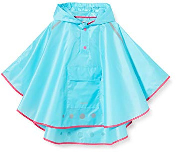 Playshoes Unisex barn regnponcho vikbar regnjacka 408750, 15 – turkos, S, Turkos, S