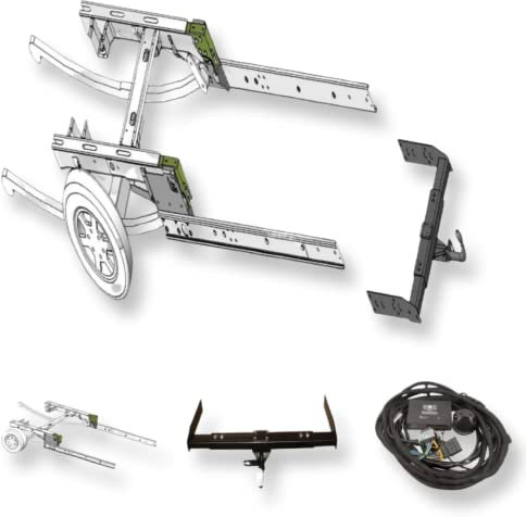 SMV-Metall Anhängerkupplung Variabel 12,5 kN für Wohnmobile, Reisemobile: Fiat Ducato, Peugeot Boxer, Citroën Jumper Pritsche (ab 2006) inkl. Rahmenverlängerung L=1500 mm & 13-poligem Elektrosatz