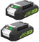 XNJTG 2 Stück Akku 3,5Ah für Greenworks 24V Li-Ion Ersatzakku G24B2 G24B4 Kompatibel mit Greenworks 24V-Akku-Werkzeugen