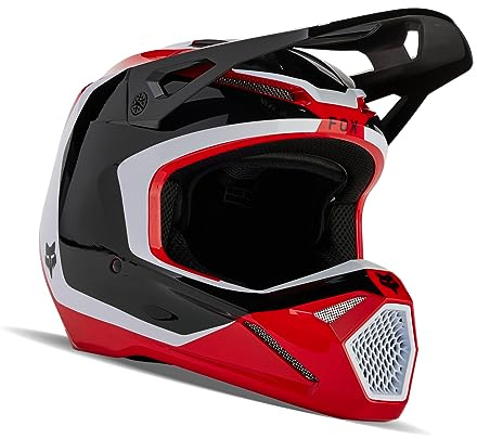 Fox Racing Unisex V1 Motocross Dirt Bike Helmet, Fluorescent Red, X-Small