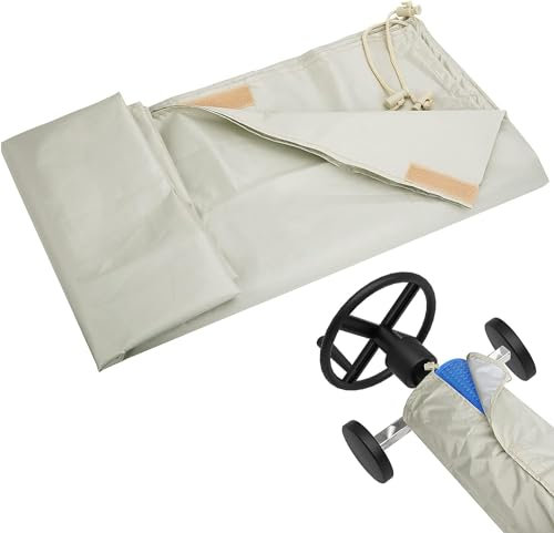 Couverture de Protection Piscine Extérieur - Couverture pour Bâche Solaire, 590X100cm,Cordon De Serrage pour Piscine Extérieur Intérieur,Housse Enrouleur pour Protection Piscine Extérieur Intérieur