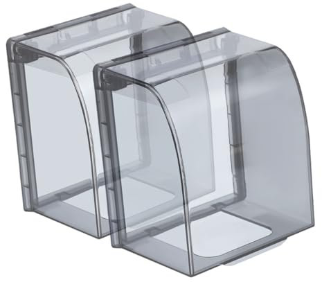 Angoily 2stücke Steckdosenabdeckung Klebstoff Buchse Wasserdichte Flip Variante Abdeckung Spritzwassergeschützt Wasserabweisend Mehrzweck-design Innenbereich Außenbereich