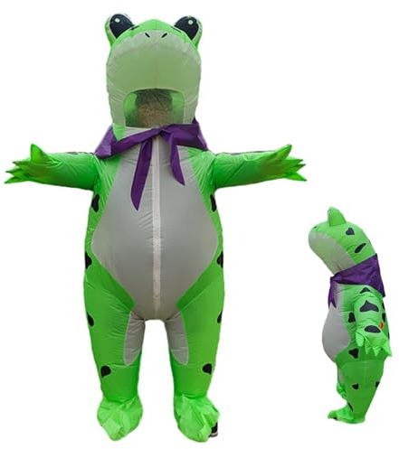 Genérico Traje De Rana De Cuerpo Disfraz Inflable Para Halloween, Y Impermeable