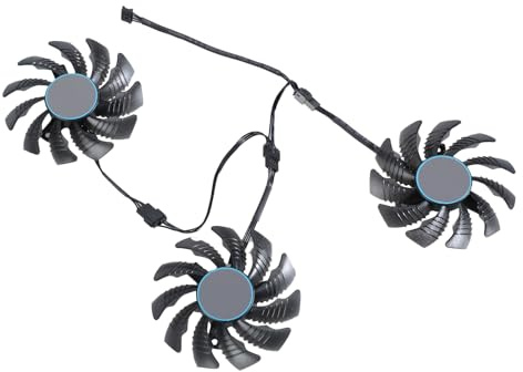 Vynetra Ventola di raffreddamento della scheda grafica 75MM T128010SU per RX6700XT 6600XT migliora il gioco e la dissipazione del calore efficiente per la ventola della scheda grafica