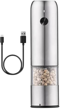 Macinapepe Ricaricabile Tramite USB - Macinasale Elettrico, Meccanismo Di Macinazione In Ceramica | Dispositivo Automatico Per La Frantumazione Delle Spezie Per Gadget Da Cucina Per Condimenti Culinar