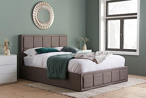 Birlea Hannover Ottoman Storage Bed - Fabric, Grey, King Size