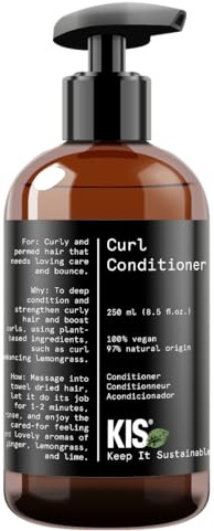 KIS Green Curl - Conditioner - 250ml - lockiges & welliges Haar - 100% Vegane Rezeptur - sulfatfrei