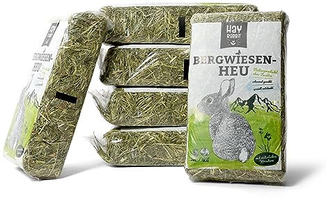 Hayrabbit - Bergwiesenheu 6kg - Heu Aus Deutschen Gründlandregionen - Abgepackt In 1kg Beuteln