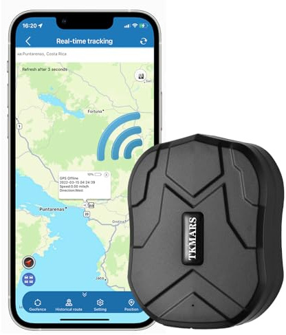 4G Traceur GPS Voiture Longue Autonomie 12 Mois, Alarme Antivol, Aimant Puissant, Localisation Temps Réel Dossier Historique, Tracker GPS sans Carte SIM (Abonnement Requis),Traqueur TK905B-E