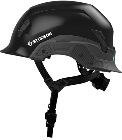STUDSON SHK-1 Non-Vented Safety Helmet - Type 2 Class E (Black, M/L 53-59cm)