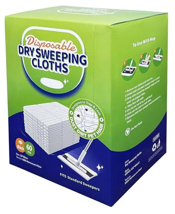 PEACHICHA Flash Dust Magnet Dry Mop Refills Disposable Dusting Cloths Floor Dust Remove Pads Speedmop Dry Pad Refills 50 Pcs