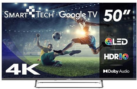 Smart Tech TV QLED 4K UHD 50' (126 cm) 50QG02V Google TV- 4xHDMI - 2xUSB - Dolby Vision - Dolby Atmos