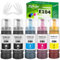 FANSHENG E104 Ink Compatible with E104 Ink Missing Bottles for ET-1810 ET-2870 ET-2720 ET-2715 ET-2721 ET-2712 ET-2810 ET-2820 ET-2821 ET-2825 ET-2826 ET-4700 0 ET-4800 (5 Pack 2BK/C/M/Y)
