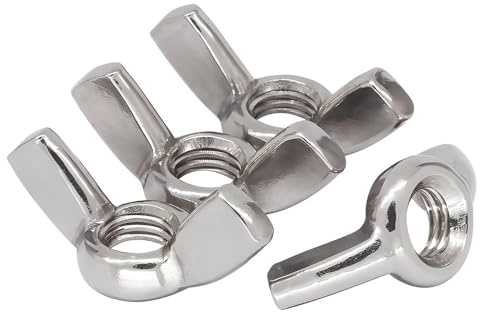 GZSYWZ 20 Pezzi Dado Ad Alette M4 - Dado a Farfalla in Acciaio Inox Dadi ad Alette Dadi a Galletto per Auto Macchinari Attrezzature Strumenti fai da te