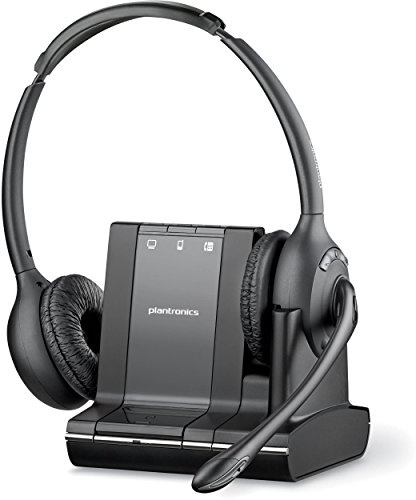 Plantronics Savi W720 Binaural UC Headset | Wireless Headset for PC, Mobile and Desk Phone (Refurbished)