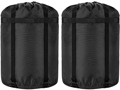 Borogo Compression Stuff Sack, 2-Pack 36L Sleeping Bags Storage Stuff Sack Organizer Waterproof Camping Hiking Backpacking Bag for Travel - Great Sleeping Bags Clothes Camping Hiking
