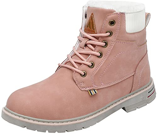 Mishansha Fodrad stövel - varm halkfri bekväm, unisex vuxen, Rosa godis, 40 EU