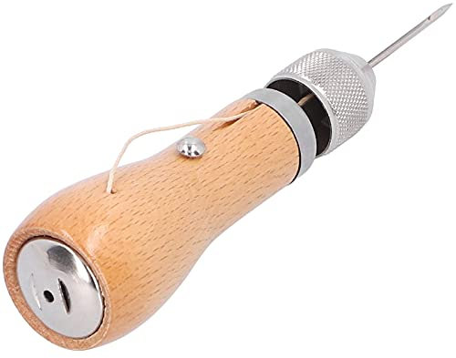 Punzón de costura de cuero lezna para coser cuero grapadora manual de cuero, punzón de punto de bloqueo, kit de herramientas de costura de cuero para bolsas de Poinçonnage