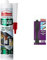 UniBond Outdoor Window and Door Frame Sealant, White Outdoor Sealant & Sealant Remover and Smoother Tool, Easy-to-Use Sealant Finishing Tool, 2-in-1 Plastic Sealant Tool, Black