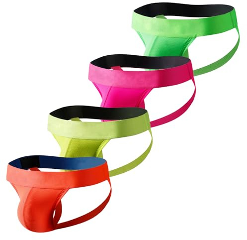 Faringoto, biancheria intima maschile con sospensori, micro mini slip da bagno, slip mutandine, biancheria morbida alla moda, 4 colori., M