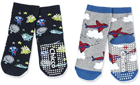 Chicco, Calcetines Antideslizantes Niño y Niña, Calcetines Niño y Niña de Algodón, Designed in Italy