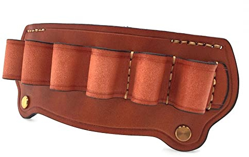 DONGKER Porta cartucce per Fucile, Porta cartucce Calibro 12 da 6 Colpi, Porta cartucce in Pelle PU per Softair, Caccia, addestramento al tiro