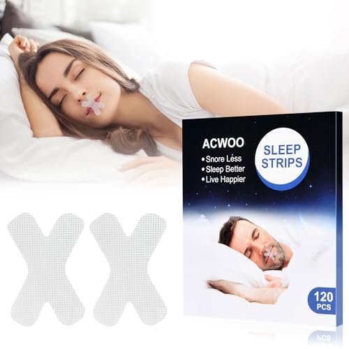 ACWOO Muntejp För Sömn, 120 St Munremsor Muntejp För Snarkning, Sömnmunstejp För Att Förbättra Nattsömnen, Minska Munandning Och Snarkning, Antisnarkningsanordningar För Män Och Kvinnor