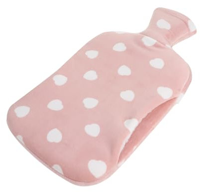 ORFOFE 1 Satz Wassergefüllter Wärmbeutel Heizkissen Wärmflasche Mit Wassereinspritzung Handwärmeflasche Tragbarer Handwärmer Hand Fußwärmer Kinderflasche Flaschen Für Damen Rosa Gummi