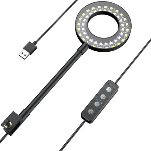 Pawfly 6 W LED Aquarium Licht für 3,8-38 L Aquarien Anklipsen Aquarium USB Mobil Aquarium Lampe mit Vollem Spektrum Dimmbar Weiß Blau Rot Grün Lichter mit Timer (Adapter nicht enthalten)
