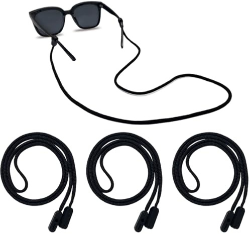 Quavendrix 3pcs Secure Glasses Cord – Adjustable Eyewear Retainer Strap for Sports & Daily Use – Universal Fit for Eyeglasses, Sunglasses – Anti-Slip, Comfortable Glasses Chain for Men, Women, Kids