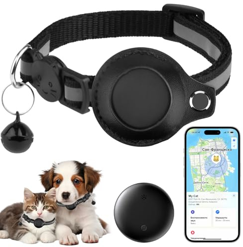 Pipihome Traceur GPS Chat, Collier GPS Chat, Mini Collier Traceur Chien, Animaux Tracker, Localisateur des Bagages, sans Abonnement Compatible iOS/Android