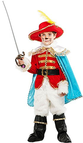 chiber - Gatto con Gli Stivali Costume Bambino (6 Anni)