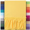 leevitex® Spannbettlaken 90x200cm - 100x200cm | Spannbetttuch Bettlaken | 100% Jersey Baumwolle | Matratzenhöhe bis 25 cm | Öko-tex | Gelb/Mais