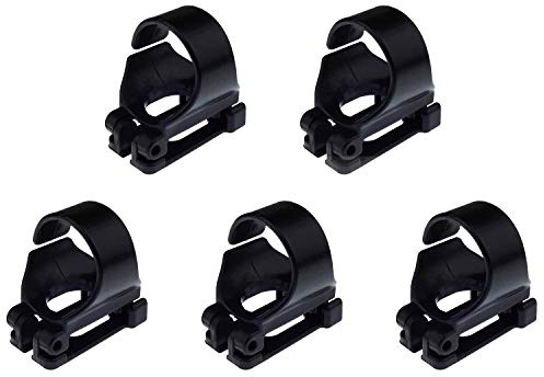 POFET Paquete de 5 soportes universales de plástico para tubo de esnórquel, clip universal para esnórquel, retenedor de tubo de aire de alto rendimiento, color negro