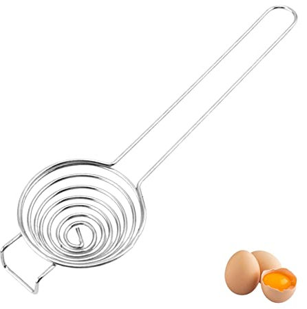 Eiertrenner Eiweiß Trenner Edelstahl Eigelb Trenner Teiler Filter Küchen Hilfsmittel Backen Werkzeug Edelstahl Eiweißtrenner Ei-Trenner Mit Langen Griff Eiweiß-Trenner Backzubehör Eigelb Trenner