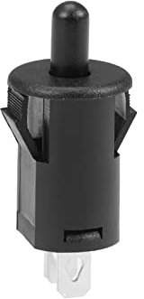 Rebower Porta Luce Interruttore PB35 Momentaneo AC 250V 3A Nero