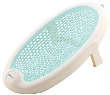 baby-walz Badewannensitz aqua blue - Rutschfest - faltbar zur einfachen Aufbewahrung - rutschfest - für Neugeborene 0-8 Monate - Made in Italy, türkis, Einheitsgröße