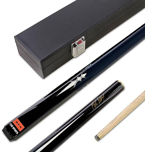 Funky Chalk BCE MARK SELBY 57 Inch 2 Piece Centre Joint Snooker Pool Cue & Hard Case Set - 9.5mm Tip (Sapphire)