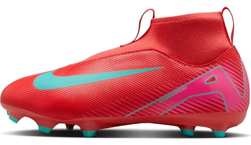 Nike Soccer Shoe Nike Jr. Mercurial Superfly 10 Academy Botas De Fútbol De Perfil Alto MG - Niño/A Y Niño/A Pequeño/A, Ember Glow/Aurora Green, FQ8304-800, 36 EU (4Y US)