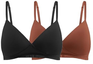 Soutien-Gorge Triangle Inbarely pour Femme, sans Doublure, sans Couture, sans Armatures, Sexy, Confortable au Quotidien Soutient Gorge sans Armature Soutien Gorge Noir 95 (Grey, D)