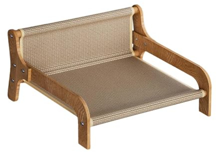 Milageto Canapé Griffoir pour Chat avec Structure en Sisal et Carton Bois, Combinaison Griffoir-Lit-Lounge d'Intérieur Moderne, Aire de Jeu Multifonction pour Repos et Détente pour Chat, Marron