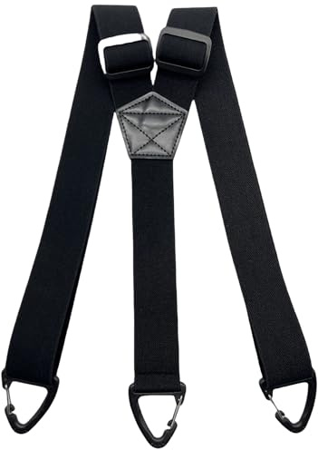 Noaxylic Tirantes, Tirantes Hombre con Hebilla Triangular Antideslizante, Amplio 3,8 cm Adjustable Elastics Y Forma, Accesorio Traje Hombre, para Pantalones de Trabajo, Pantalones de Esquí y Overoles
