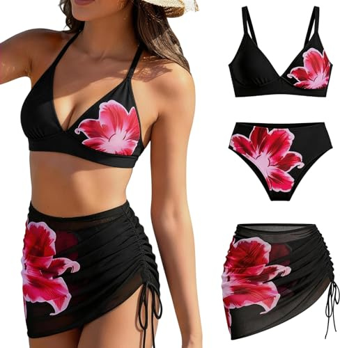 DVDVBOOM Womens Swim Suits (UK, Alpha, XL, Regular, Regular) Black