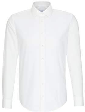 Chemise business homme Seidensticker - coupe slim - sans repassage - col Kent - manches longues - 100 % coton - 50 EU /M