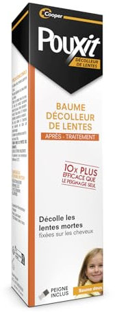 POUXIT - Baume décolleur de lentes - Peigne inclus - 10 fois plus efficace que le peignage seul - 100ml