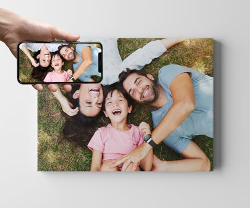 Creativa Digital Cuadro con Foto Personalizable 60×120 cm | Lona y Madera | Decoración XL | Hecho en España