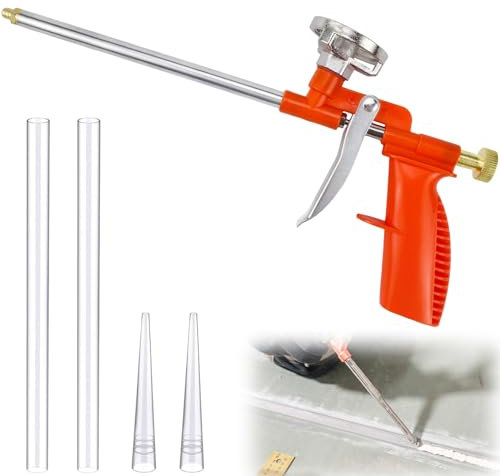 Schaumpistole PU Bauschaumpistole Bauschaum Pistole PU Schaumpistole Schaum PU Bauschaumpistole aus Metall zum Abdichten, Füllen, Abdichten, für den Heim und Bürogebrauch