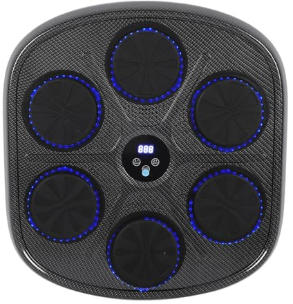 Bewinner Intelligenter Musik-Boxtrainer mit Bluetooth, Tragetasche, Halbfinger-Handschuhen und 6 Pads – Trainings-Schlagausrüstung für Erwachsene & Kinder